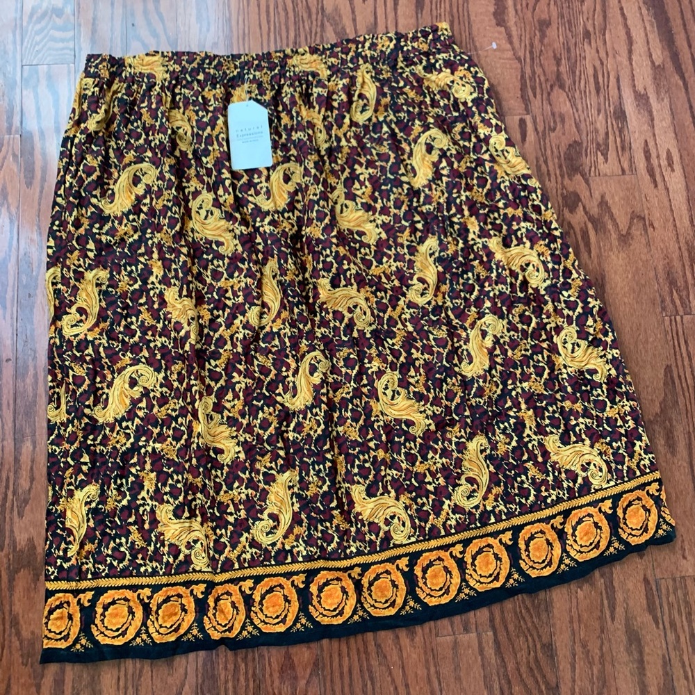 Natural Expression Print Flare Skirt